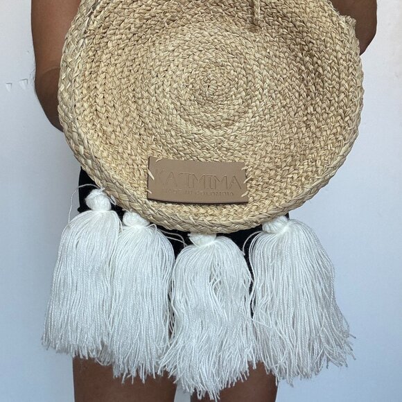 Summer Straw Crossbody Bag With Tassels - Picture 5 of 6